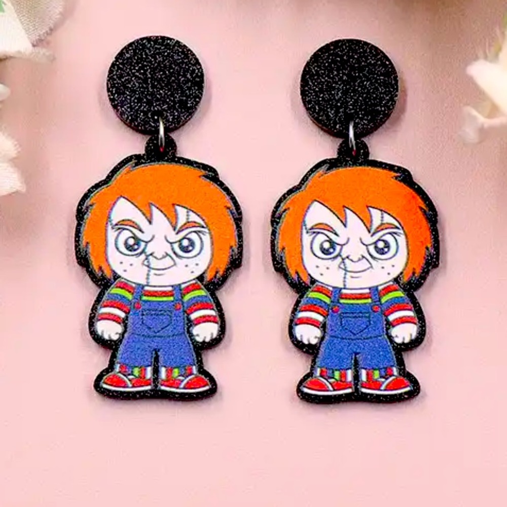 New Halloween Ghost Earrings Cute Acrylic Handmade Jewelry
